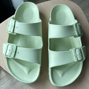 Eva Birkenstock sandals size 38 lime green